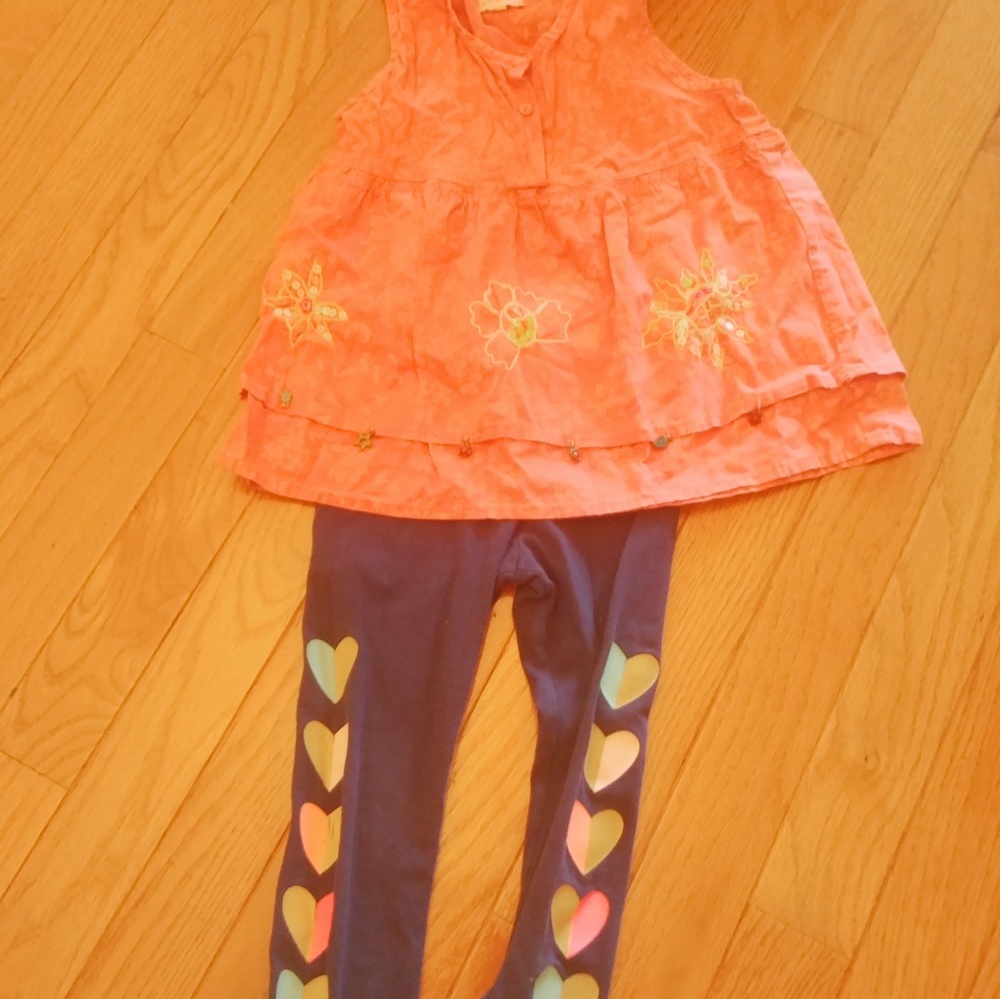 3T toddler girl leggings and top